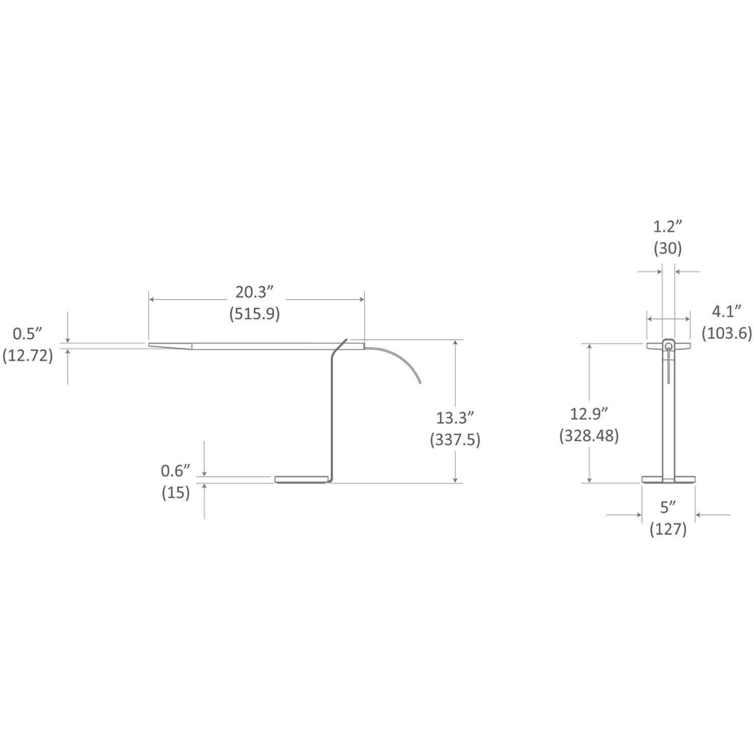 Gravy 13.3 inch 5.50 watt White Oak with Matte White Desk Lamp Portable Light